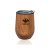 Custom 12 oz. Palmera Stemless Wine Glasses with Lid - Wood