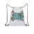 Custom Sublimation Drawstring Bags - White