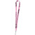 Custom 0.75" Polyester Silkscreen Lanyard - Pink 