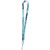 Custom 0.75" Polyester Silkscreen Lanyard - Light Blue  