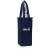 Custom Non Woven Vineyard One Bottle Wine Bags - Navy Blue 
