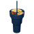 Custom Team 365 1L Recycled PP Stadium Tumbler with Snack Bowl - Sport Dark Navy In Use 