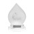 Custom Flame Crystal Awards - Black With Clear Front View 