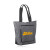 Custom Cinder Tote Bags with Zipper Front Pocket - Grey