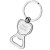 Custom Heart Shaped Bottle Opener Keychains - Silver 