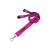 Custom 0.75" Polyester Lanyard with Safety Breakaway - Hot Pink 