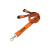 Custom 0.75" Polyester Lanyard with Safety Breakaway - Orange