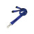 Custom 0.75" Polyester Lanyard with Safety Breakaway - Royal Blue 