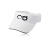 Custom Solid Color Brushed Cotton Sandwich Visors - White/Black