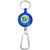 Custom Transparent Badge Reel with Carabiner and Keyring - Blue