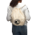Custom Cotton Drawstring Bags - Model Displaying Natural Bag