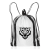 Custom Large Reflector Drawstring Backpacks - White
