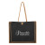 Custom Paradise Jute Tote Bag - Natural With Black 