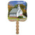Custom Little White Church - Pictorial Fan - Front View