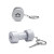 Custom Dumbbell Shape Stress Ball Keychain - Silver 