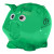 Custom Mini Plastic Piggy Bank - Translucent Green 