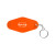 Custom Recycled ABS Motel Keychain - Orange