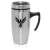 Custom 16 oz. Stainless Steel Travel Mugs with Handle - Silver 