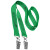 Custom 0.75" Double Ended Polyester Lanyard - Lime Green 