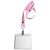 Custom 0.75" Lanyard Screen Printed with Badge Holder - Pink 