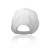 Custom Custom Ace 6 Panel Structured Baseball Caps - White Back View