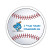 Custom Baseball Shaped NoteKeeper Magnet 20 Mil