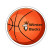 Custom Basketball Shaped NoteKeeper Magnet 35 Mil