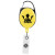 Custom Oval Carabiner Retractable Badge Reel - Yellow