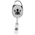 Custom Oval Carabiner Retractable Badge Reel - White