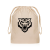 Custom Cotton Drawstring Backpacks - Natural Front View