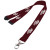 Custom 0.62" Polyester Lanyard with Safety Breakaway - Maroon  