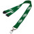 Custom 0.62" Polyester Lanyard with Safety Breakaway - Dark Green 