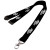 Custom 0.62" Polyester Lanyard with Safety Breakaway - Black 
