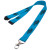 Custom 0.62" Polyester Lanyard with Safety Breakaway - Process Blue 