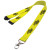 Custom 0.62" Polyester Lanyard with Safety Breakaway - Yellow