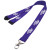Custom 0.62" Polyester Lanyard with Safety Breakaway - Violet 