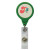 Custom No-Twist Round Retractable Badge with Bulldog Clip - Green