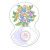 Custom Flowers with Vase Shaped NoteKeeper Magnet 35 Mil 