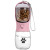 Custom 10 oz Pet Water Bottle with Food Container - Pink