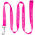 Custom 72"L RPET Eco-friendly Pet Leash with Carabiner - Hot Pink