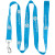 Custom 72" L Durable Pet Leash with Metal Carabiner - Process Blue