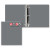 Custom 2 1/2" Express Round Ring Binder - Gray
