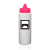 Custom 32 oz HDPE Plastic Water Bottles with Quick Shot Lid - Neon Pink 