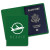 Custom Economy Passport Case - Green 