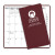 Custom Monthly Pocket Planners - Burgundy