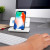 Custom 15W Rabs Folding Wireless Charger & Stand - White Lifestyle