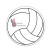 Custom Volleyball Shaped NoteKeeper Magnet 35 Mil