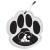 Custom Custom Paw Print Zipper Pull - White