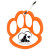Custom Custom Paw Print Zipper Pull - Flourescent Orange 