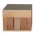 Custom Wooden Sliding Cube Puzzle - Front View